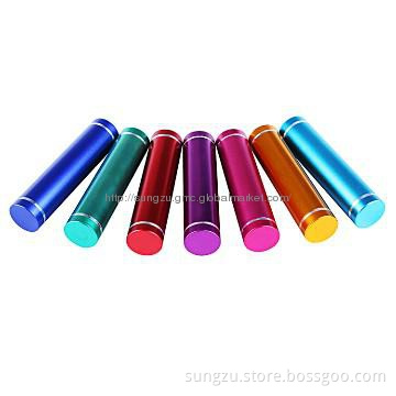 Multicolored Aluminium tube power bank